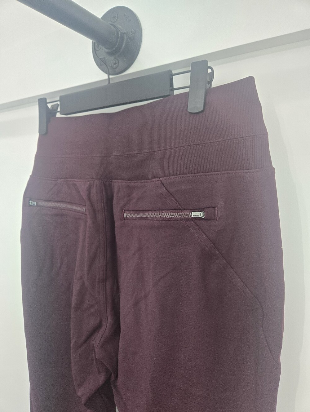 Athleta Venice Jogger Pant Plum Purple Rib Waist Athletic Pants NWT Large PETITE - Picture 5 of 6